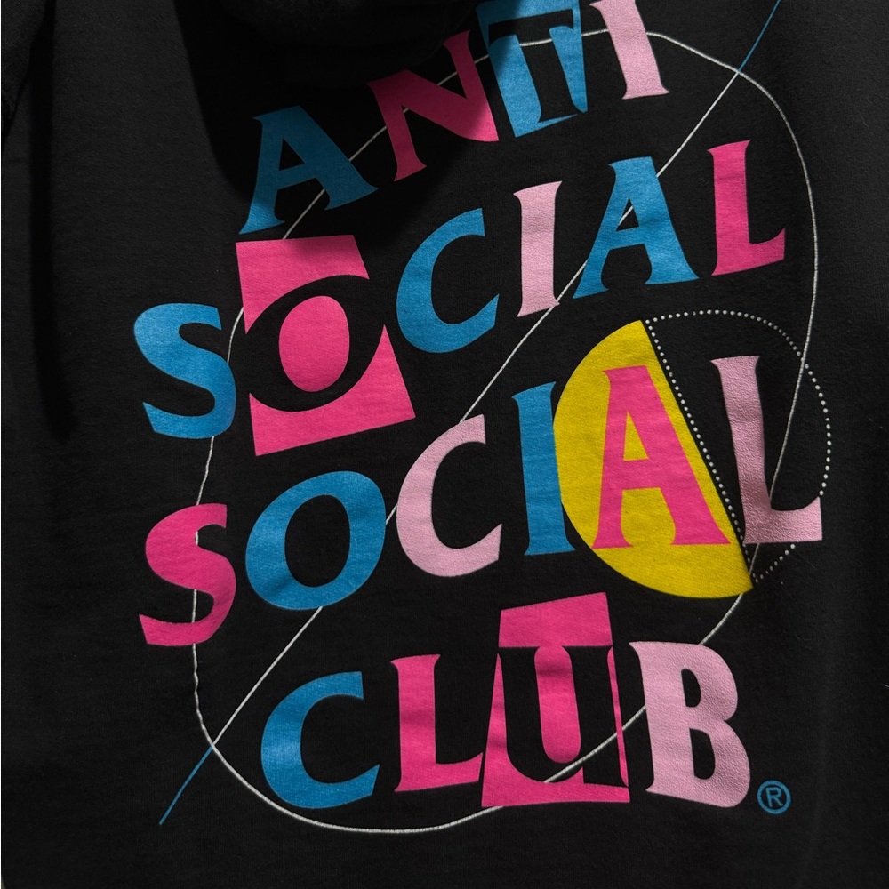 Anti Social Social Club Black and Pink Crewneck Sweater